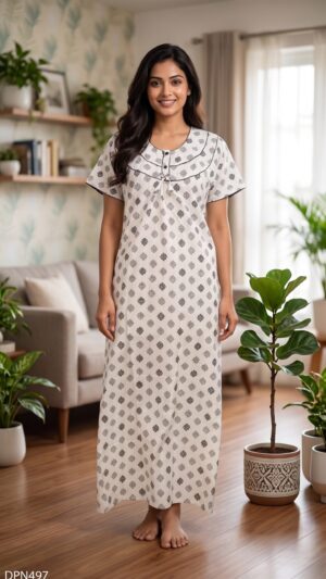 Double Patch Nighty Free Size(XXL) -DPN497