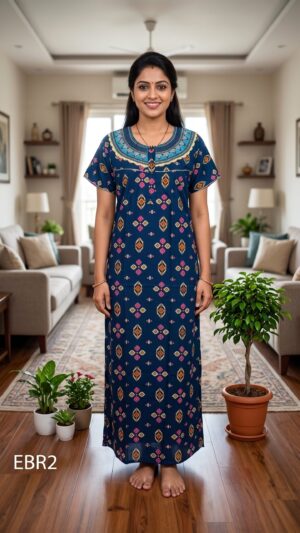 Embroidery Nighty Free Size(XXL)-ERB2