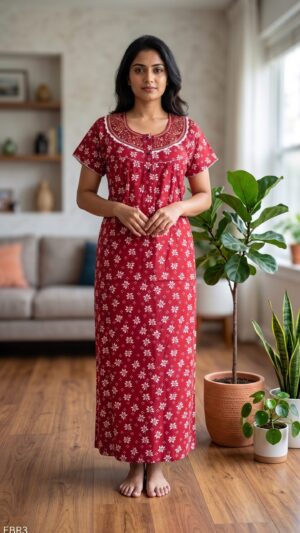 Embroidery Nighty Free Size(XXL)-ERB3