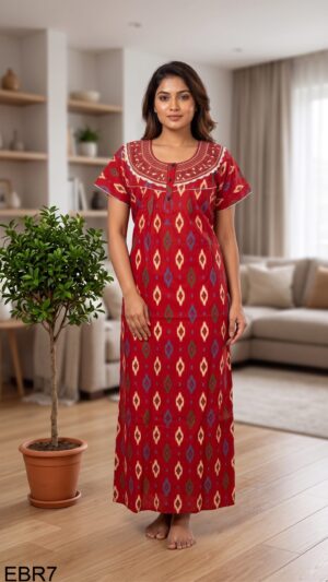 Embroidery Nighty Free Size(XXL)-ERB7