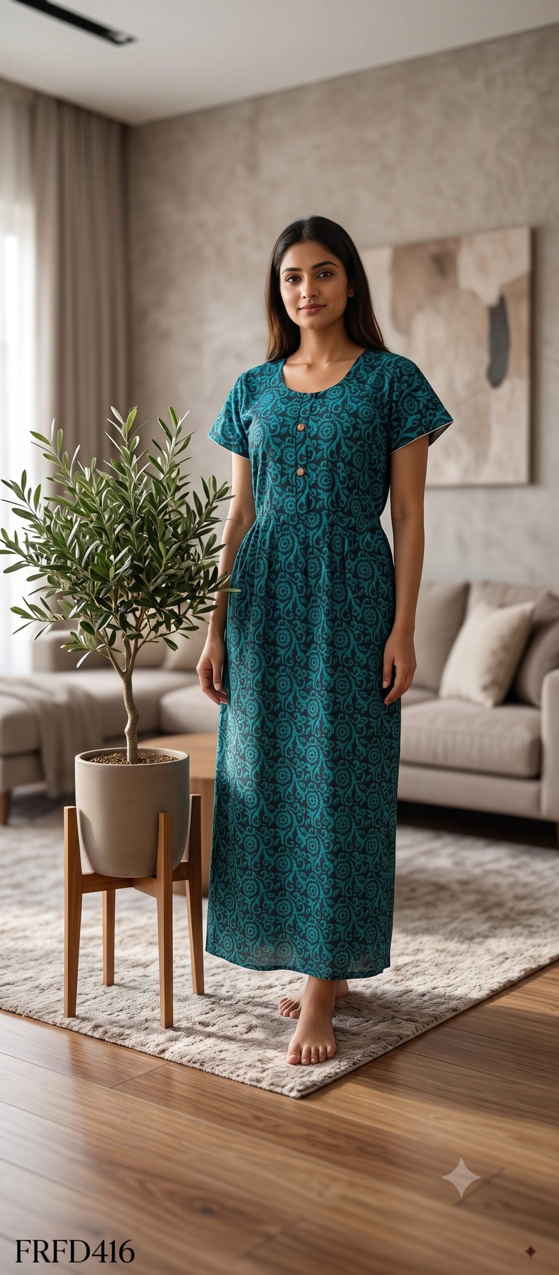 FROCK FEEDING NIGHTY FREE SIZE(XXL)-FRFD416
