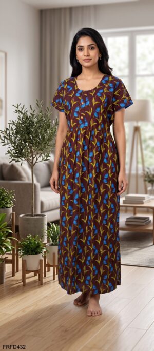FROCK FEEDING NIGHTY FREE SIZE(XXL)-FRFD432