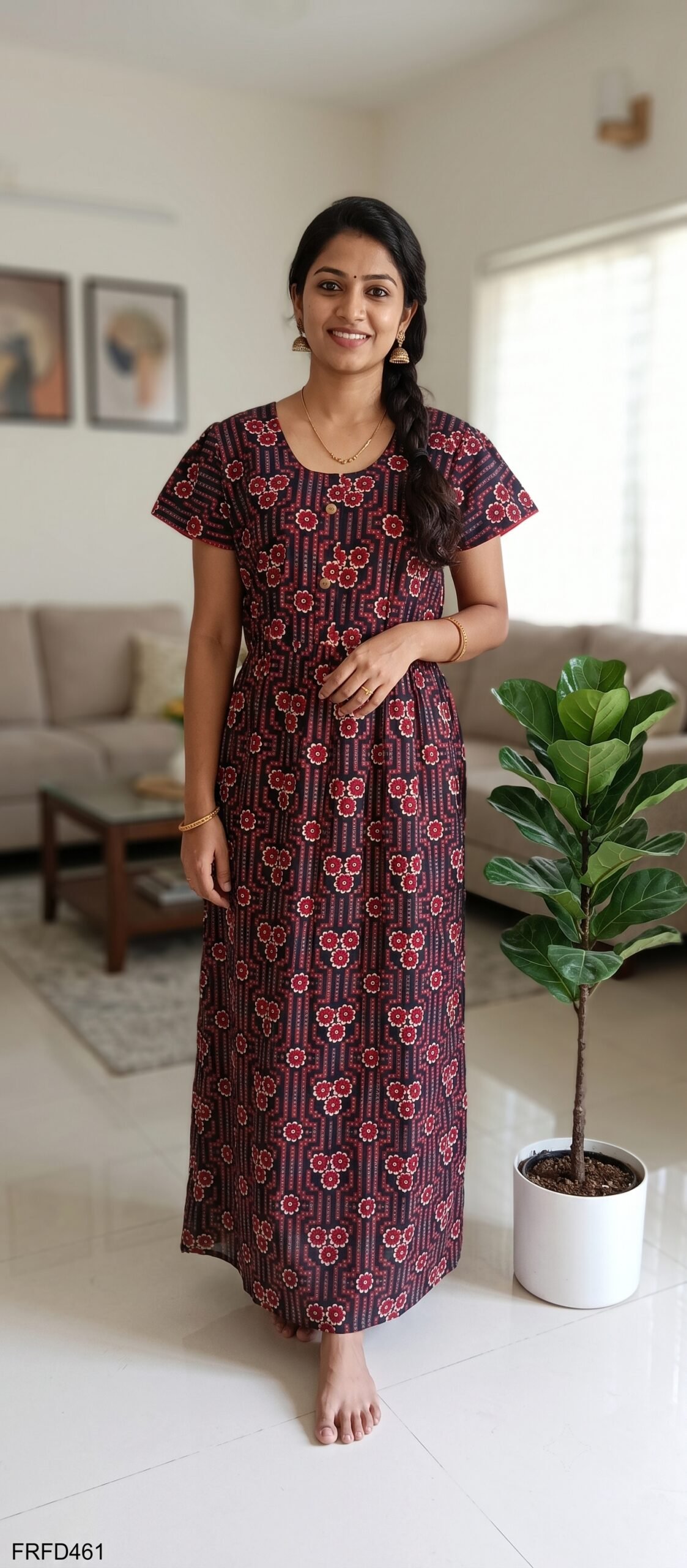 FROCK FEEDING NIGHTY FREE SIZE(XXL)-FRFD461