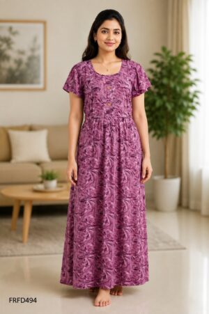 FROCK FEEDING NIGHTY FREE SIZE(XXL)-FRFD494