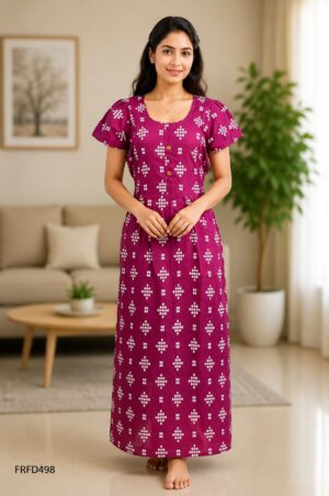 FROCK FEEDING NIGHTY FREE SIZE(XXL)-FRFD498