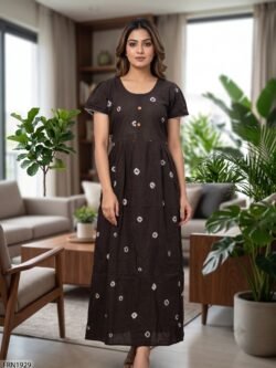 Batiq Frock Nighty Free Size(XXL) -FRN1929