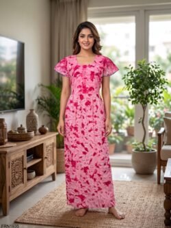 Batiq Frock Nighty Free Size(XXL) -FRN1935