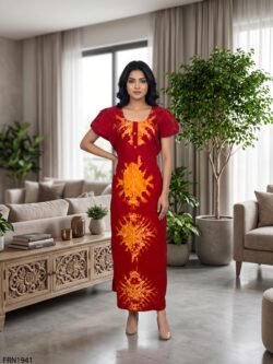 Batiq Frock Nighty Free Size(XXL) -FRN1941
