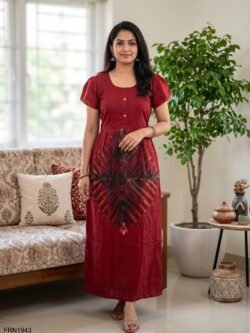Batiq Frock Nighty Free Size(XXL) -FRN1943