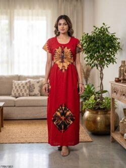 Batiq Frock Nighty Free Size(XXL) -FRN1951
