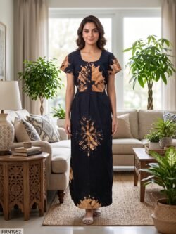 Batiq Frock Nighty Free Size(XXL) -FRN1952