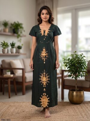 Batiq Frock Nighty Free Size(XXL) -FRN1955