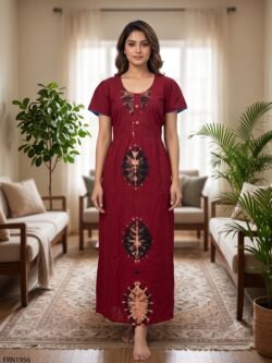 Batiq Frock Nighty Free Size(XXL) -FRN1956