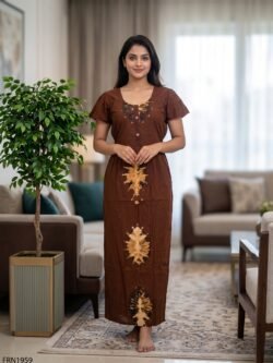 Batiq Frock Nighty Free Size(XXL) -FRN1959