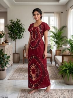 Batiq Frock Nighty Free Size(XXL) -FRN1960