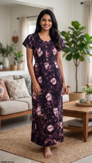 Batiq Frock Nighty Free Size(XXL) -FRN2019