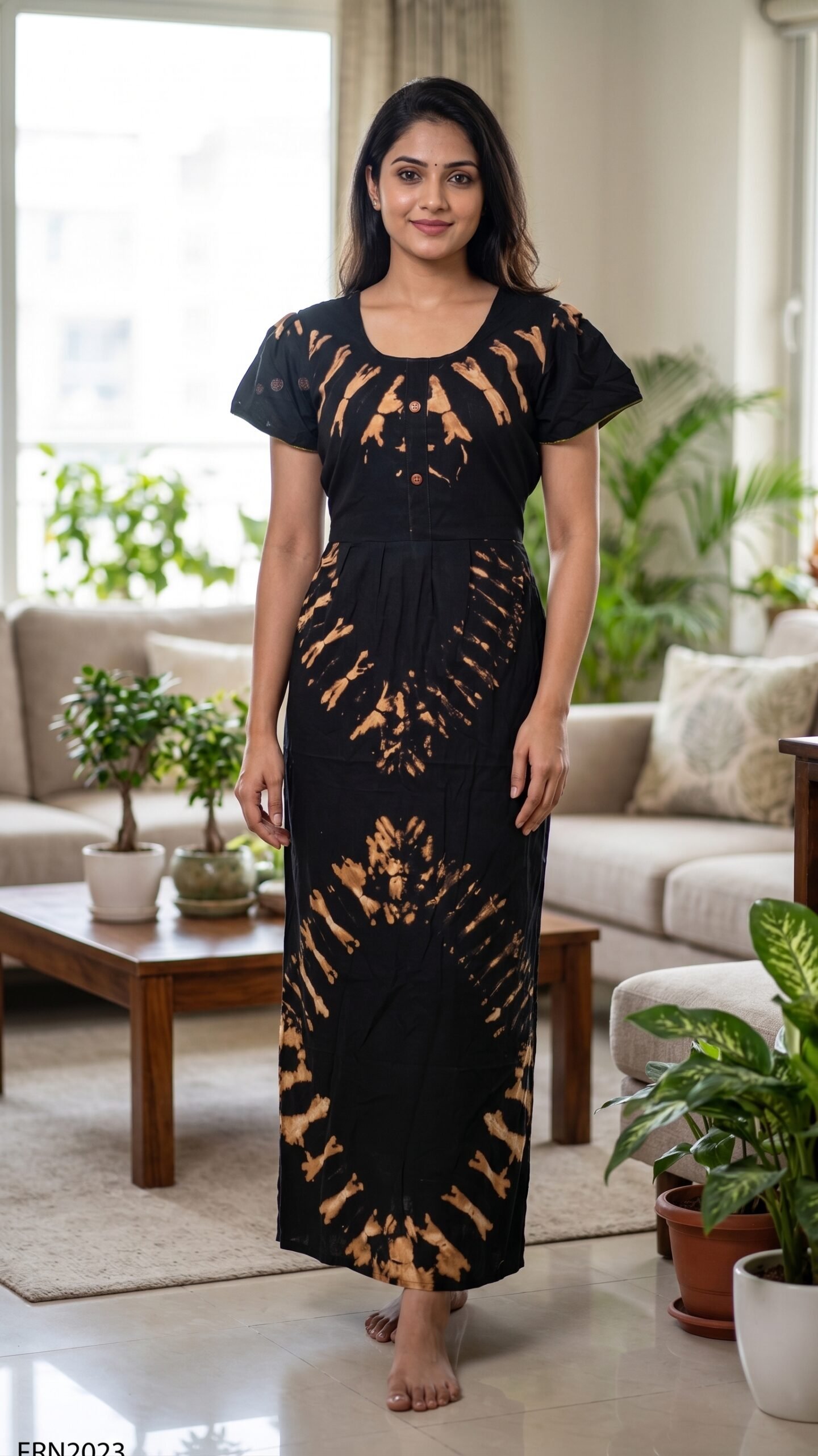 Batiq Frock Nighty Free Size(XXL) -FRN2023