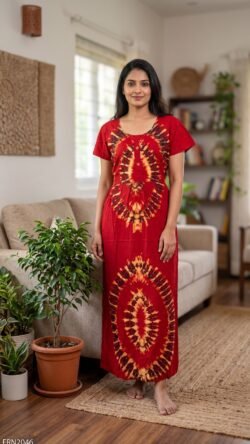 Batiq Frock Nighty Free Size(XXL) -FRN2046