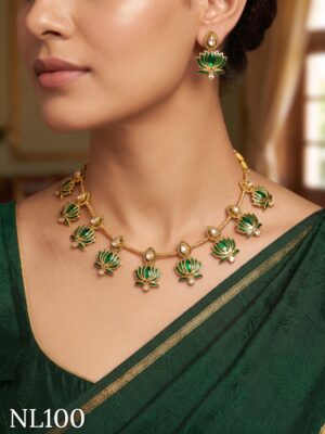 Premium Necklace With Ear Rings-NL100