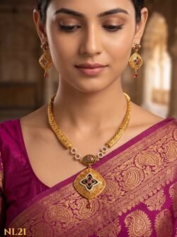 Premium Necklace With Ear Rings-NL21