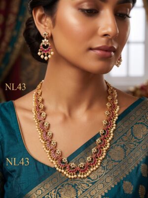 Premium Necklace With Ear Rings-NL43