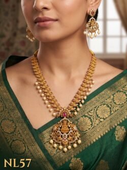 Premium Necklace With Ear Rings-NL57