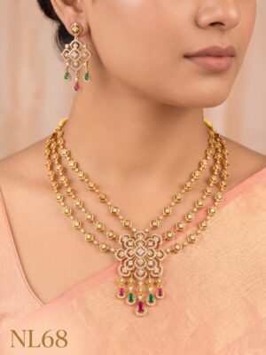 Premium Necklace With Ear Rings -NL68