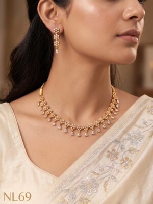 Premium Necklace With Ear Rings -NL69