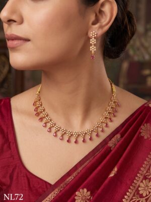 Premium Necklace With Ear Rings -NL72