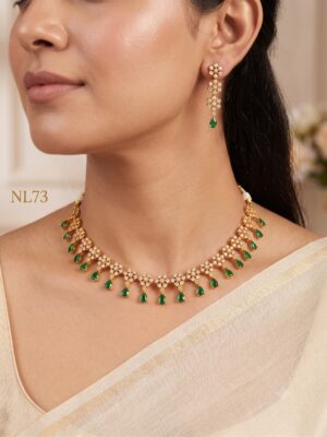 Premium Necklace With Ear Rings -NL73