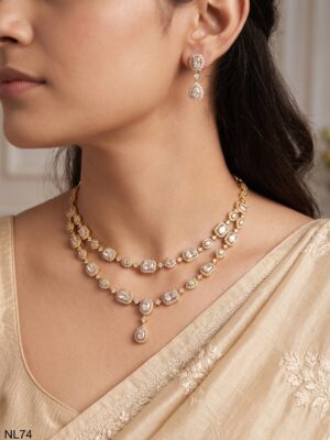 Premium Necklace With Ear Rings -NL74