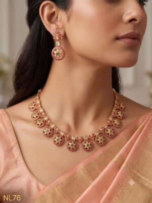 Premium Necklace With Ear Rings -NL76
