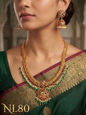 Premium Necklace With Ear Rings-NL80