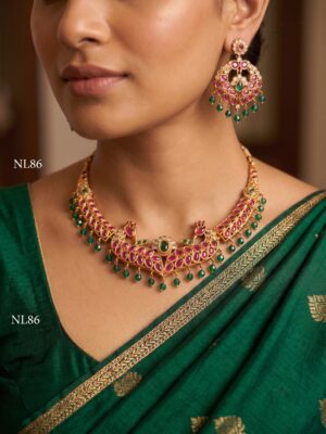 Premium Necklace With Ear Rings -NL86