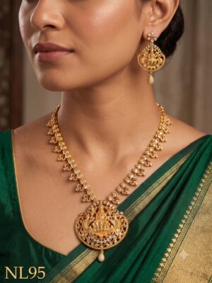 Premium Necklace With Ear Rings-NL95