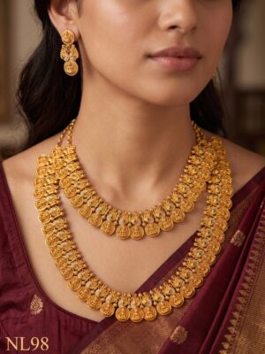 Premium Necklace With Ear Rings-NL98