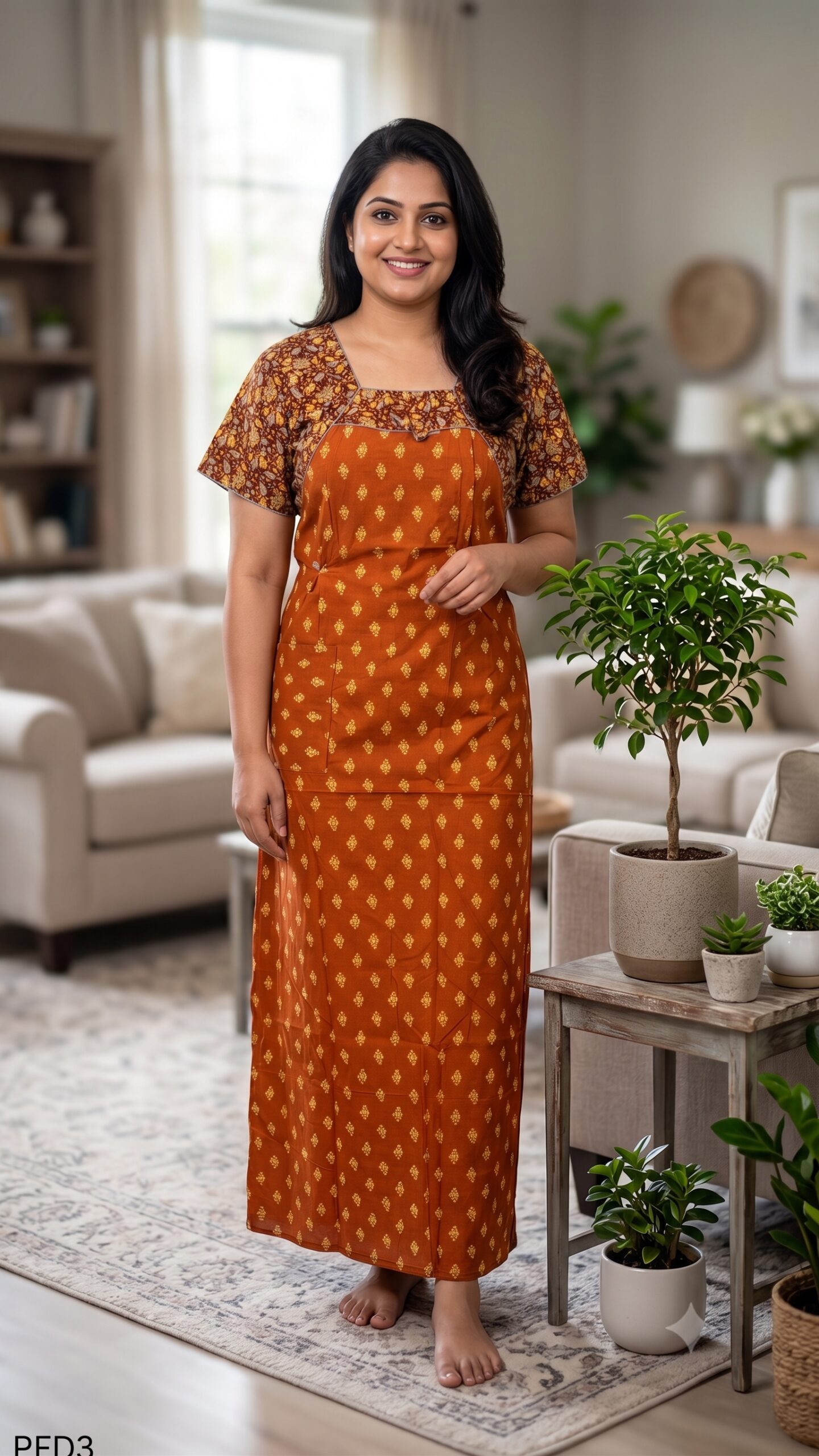 Feeding Nighty Free Size(XXL)-PFD3
