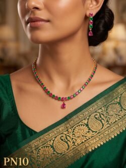 Panchaloham Necklace With Ear Rings-PN10