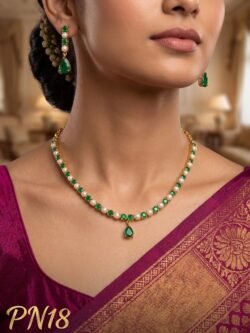 Panchaloham Necklace With Ear Rings-PN18