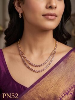 Panchaloham Necklace With Ear Rings-PN52