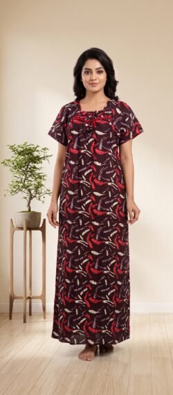 Piping Nighty Free Size(XXL)-PPG28