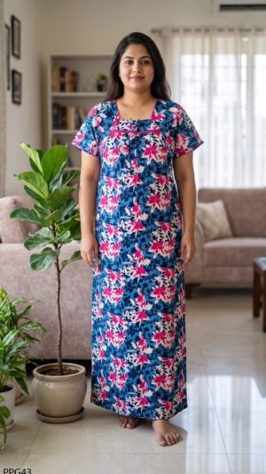 Piping Nighty Free Size(XXL)-PPG43