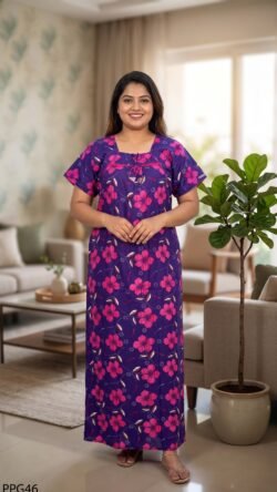 Piping Nighty Free Size(XXL)-PPG46