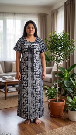 Piping Nighty Free Size(XXL)-PPG78