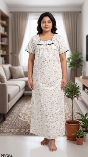 Piping Nighty Free Size(XXL)-PPG84