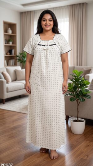 Piping Nighty Free Size(XXL)-PPG87