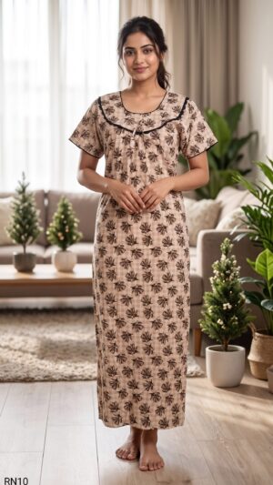 Round Neck Nighty Free Size(XXL)-RN10