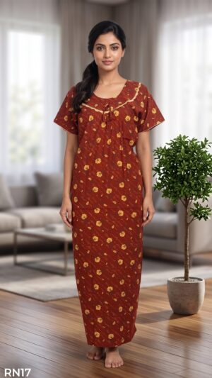 Round Neck Nighty Free Size(XXL)-RN17