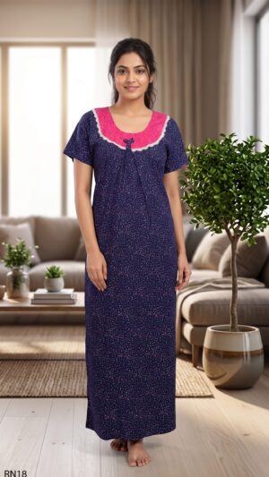 Round Neck Nighty Free Size(XXL)-RN18