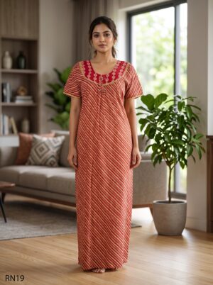 Round Neck Nighty Free Size(XXL)-RN19